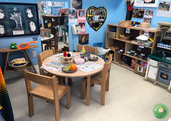 Children love our well-equipped senior room activity area.